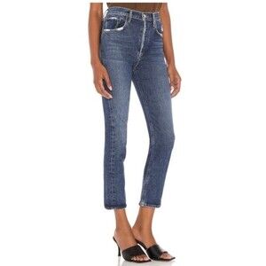 AGOLDE RILEY HIGH RISE STRAIGHT CROP JEANS